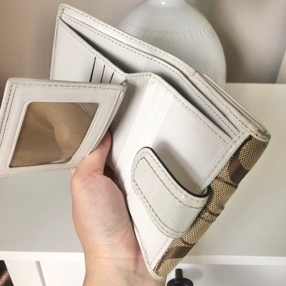 SOLD- Coach multiple fold wallet white - Picture 3 of 5
